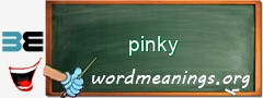 WordMeaning blackboard for pinky